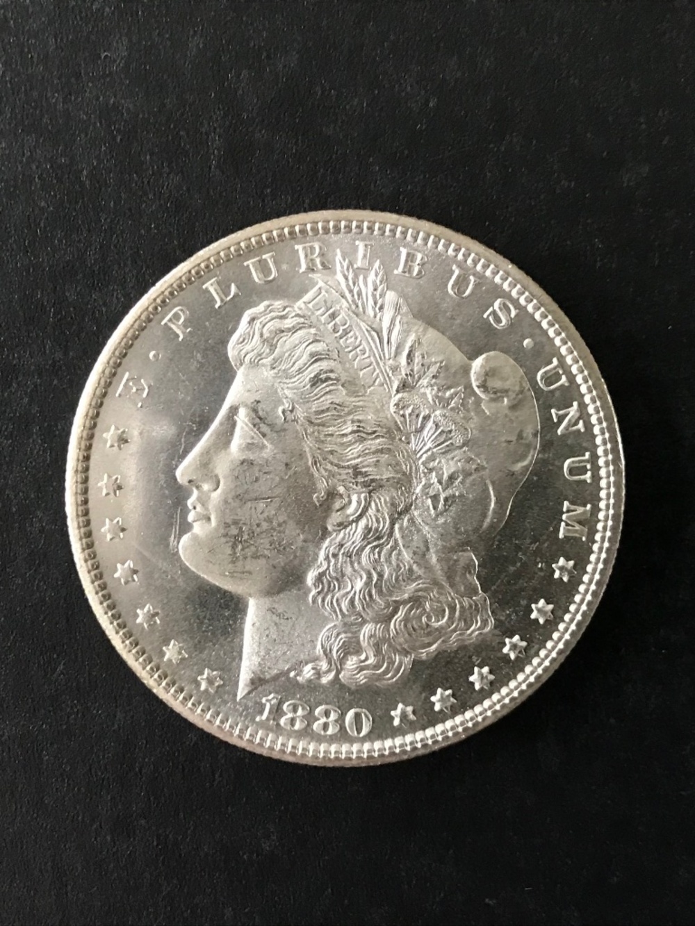 1880 S Morgan Silver Dollar 90% Silver San Fran Mint Unc Full Strike Semi-Proof
